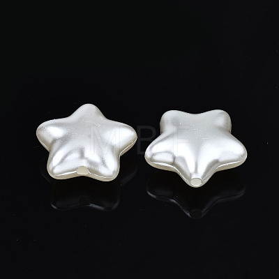 ABS Plastic Imitation Pearl Beads OACR-N008-157-1