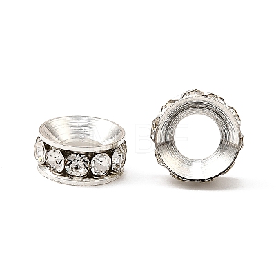 Brass Rhinestone Spacer Beads RB-A020-7mm-01S-1