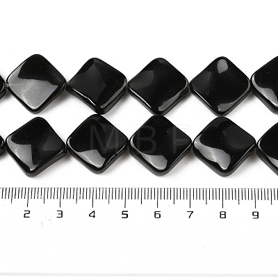 Natural Black Stone Beads Strands G-L239-18-1