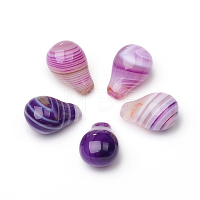 Natural Banded Agate/Striped Agate Beads G-L514-002B-1