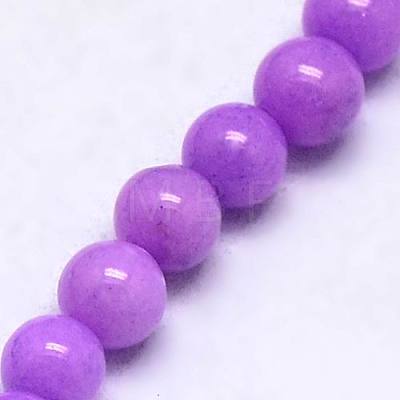 Natural Mashan Jade Round Beads Strands G-D263-6mm-XS24-1