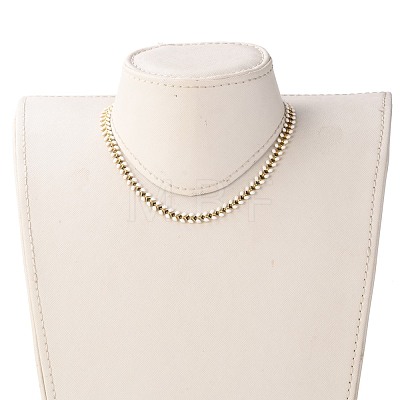 Brass Enamel Cobs Chain Necklaces NJEW-JN03206-1