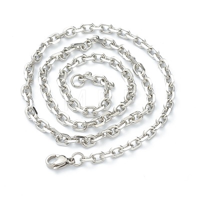 304 Stainless Steel Cable Chain Necklaces NJEW-I248-23P-1