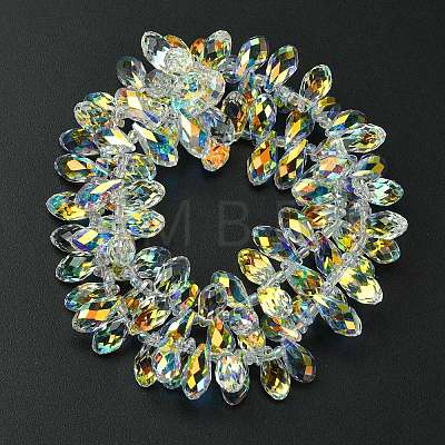 Transparent Electroplate Glass Beads Strands GLAA-K064-07A-AB01-1