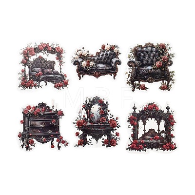 Gothic Waterproof PET Stickers Set DIY-G120-01B-1