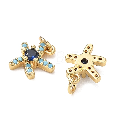 Ocean Brass Micro Pave Blue Cubic Zirconia Pendants CU-CBAF3CF-02H-03-1