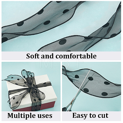 25M Polyester Organza Ribbons SRIB-CY0001-36A-1