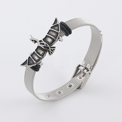Punk 304 Stainless Steel Watch Band Bracelets for Men ZQ0650-1