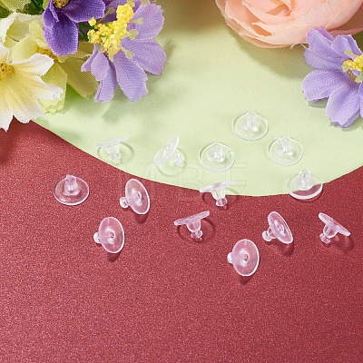 100Pcs Plastic Ear Nuts KK-TADJ0001-36-1