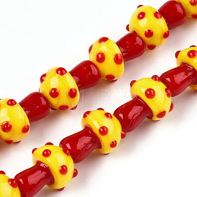 Handmade Lampwork Beads Strands X-LAMP-N024-09I-1