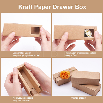 Kraft Paper Drawer Box CON-YW0001-02A-A-1