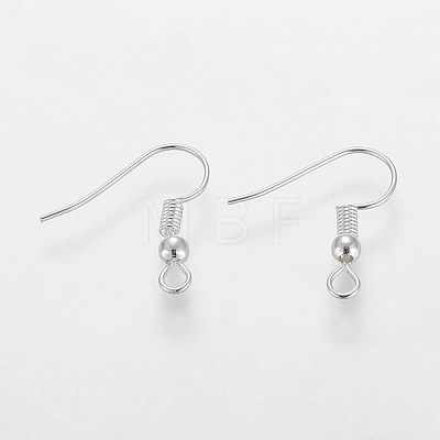 Grade A Silver Color Plated Iron Earring Hooks EC135-S-NF-1