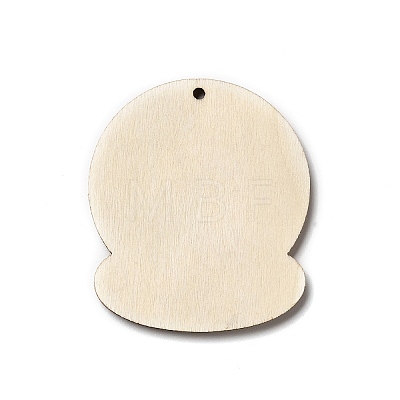 Single Face Printed Wood Pendants WOOD-H102-02C-1