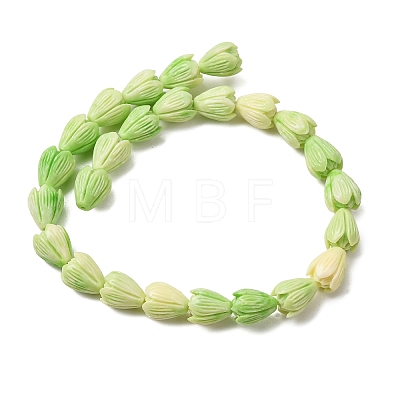 Synthetic Coral Dyed Carved Beads Strands SH-CBAE713-05C-1