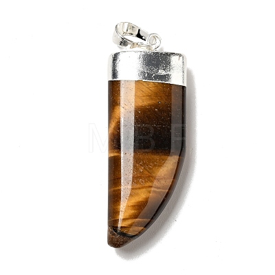 Natural Tiger Eye Pendants G-P474-04S-05-1