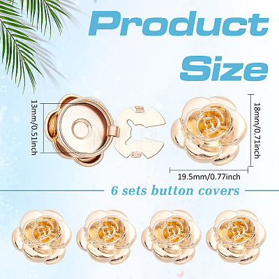 6Pcs Zinc Alloy Cufflinks BUTT-ME0001-35-1