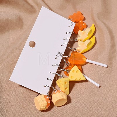 Resin Food Model Dangle Earrings PW-WG01B9B-01-1