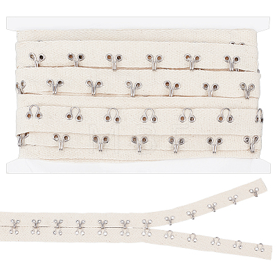 Hook and Eye Cotton Tape Trim Ribbons DIY-WH0816-159-1