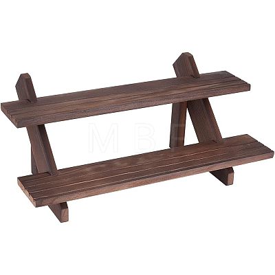 DIY 2 Tier Stair Style Wooden Plant Stand Kit ODIS-WH0029-26B-1