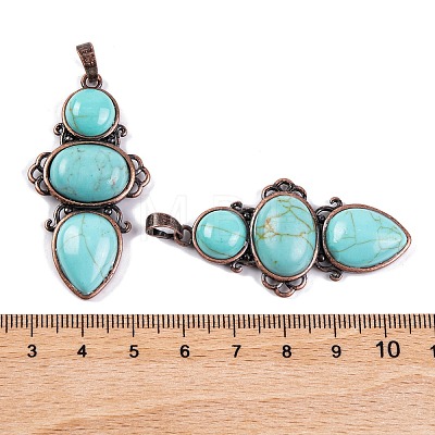 Synthetic Turquoise Pendants G-Q158-04-04-1