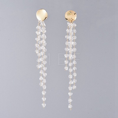 Handmade Glass Beaded Chains Dangle Earrings EJEW-JE03563-02-1