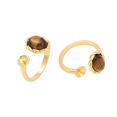 Brass Cuff Rings for Women KK-P302-22A-G-1