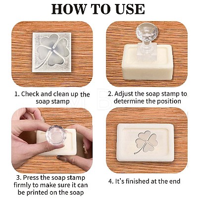 Clear Acrylic Soap Stamps DIY-WH0438-011-1