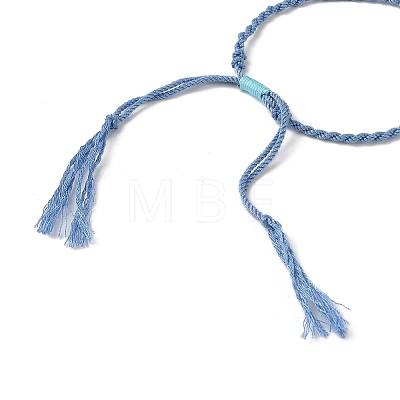 Braided Cotton Cord Bracelet Making MAK-L043-02G-04-1