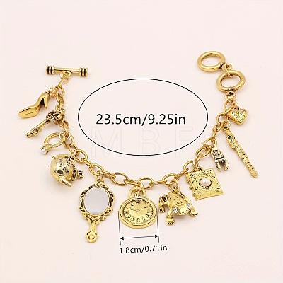 Vintage Alloy Fairy Tale Multi Charm Bracelets for Women WG11E0E-01-1