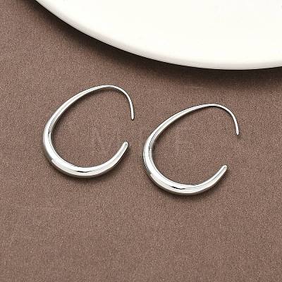 304 Stainless Steel Teardrop Dangle Earrings EJEW-Z158-01P-1