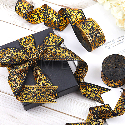 Gorgecraft Ethnic Style Polyester Silk Grosgrain Ribbon OCOR-GF0003-67B-1