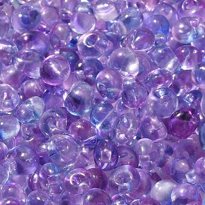 Transparent Baking Paint Glass Seed Beads SEED-P006-02B-10-1