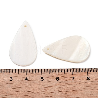 Natural Cotton Shell Pendants SHEL-D082-01C-1