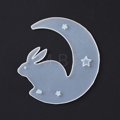 DIY Animal on the Crescent Moon Big Pendant Silicone Molds DIY-F125-06-1