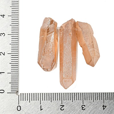 Electroplated Natural Quartz Crystal Graduated Beads Strands G-P315-A13-1