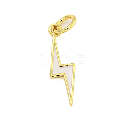 Rack Plating Brass Enamel Pendants KK-U021-16G-1