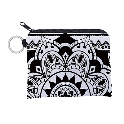 Mandala Flower Pattern Polyester Clutch Bags PAAG-PW0016-03B-1