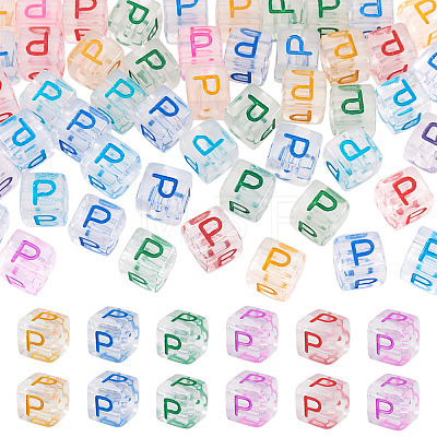 50Pcs Acrylic European Beads MACR-TADJ0001-13P-1