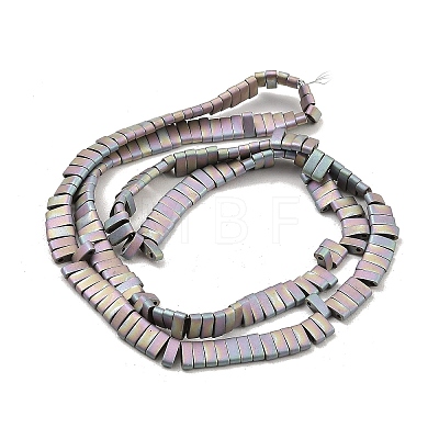 Electroplated Frosted Non-magnetic Synthetic Hematite Beads Strands G-G089-A01-13-1