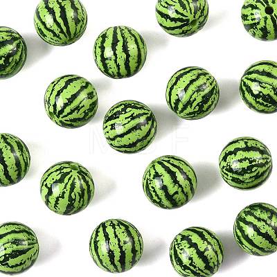 20Pcs Opaque Acrylic Beads MACR-FS0002-28B-1