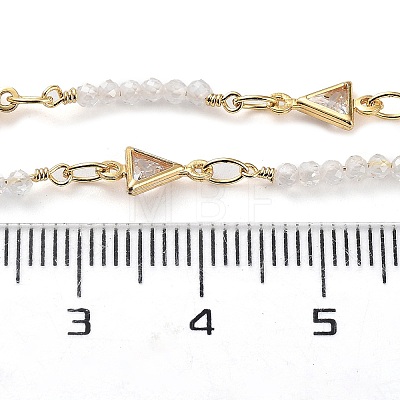 Handmade Triangle Brass Link Chains KK-F871-52G-1