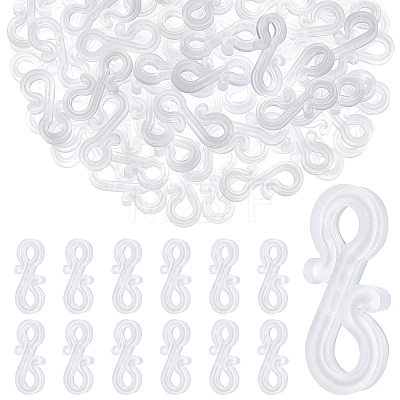 Gorgecraft 100Pcs Plastic Curtain Hanger Double Hooks FIND-GF0002-05-1