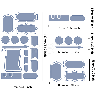 Retro Stainless Steel Metal Cutting Dies Stencils DIY-WH0242-286-1