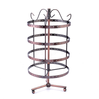 Iron 4 Tiers Rotating Jewelry Organizer Earring Holder Stand NDIS-K002-03R-1