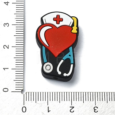Medical Treatment Theme Stethoscope Silicone Beads SIL-G010-02A-1