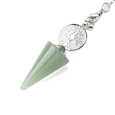 Natural Green Aventurine Cone Dowsing Pendulum Big Pendants G-C114-02P-20-1