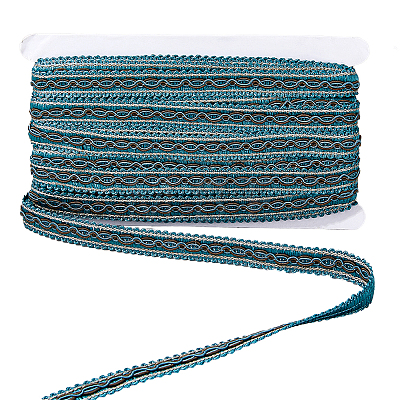 14.5M Polyester Lace Trim Ribbon OCOR-WH0101-244C-1