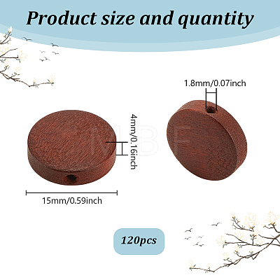 Natural Pear Wood Beads WOOD-GO0001-17C-1