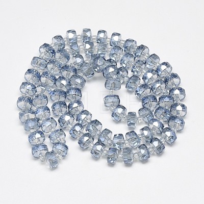 Electroplate Glass Beads Strands EGLA-Q083-8mm-D-1