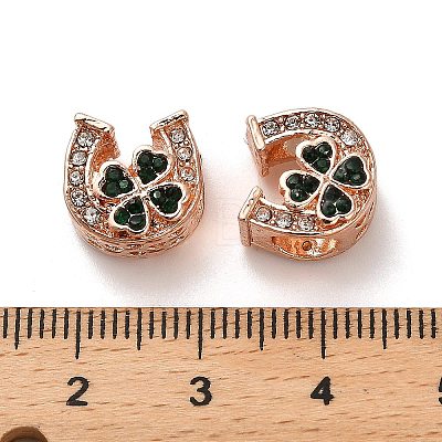 Alloy Rhinestone European Beads FIND-Q115-09RG-1